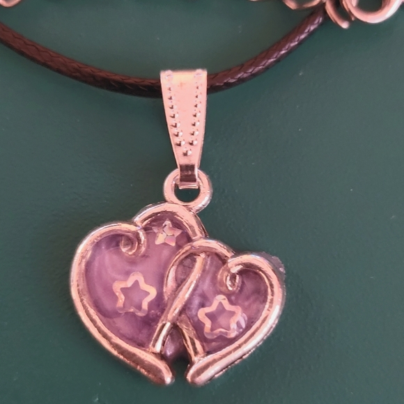 2 Double Heart Necklaces - Picture 3 of 4